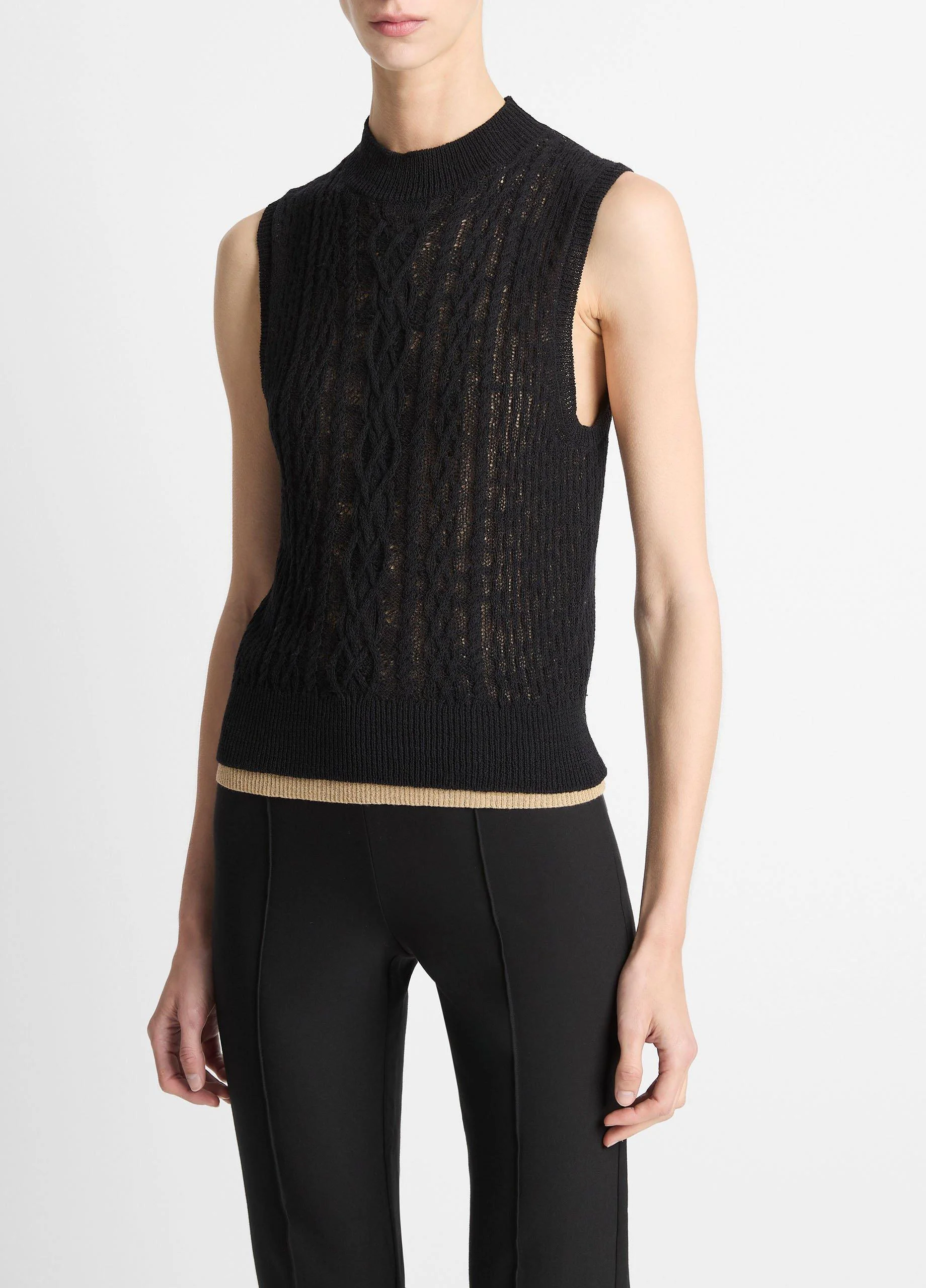 Cable Cotton-Blend Double-Layer Shell - 1