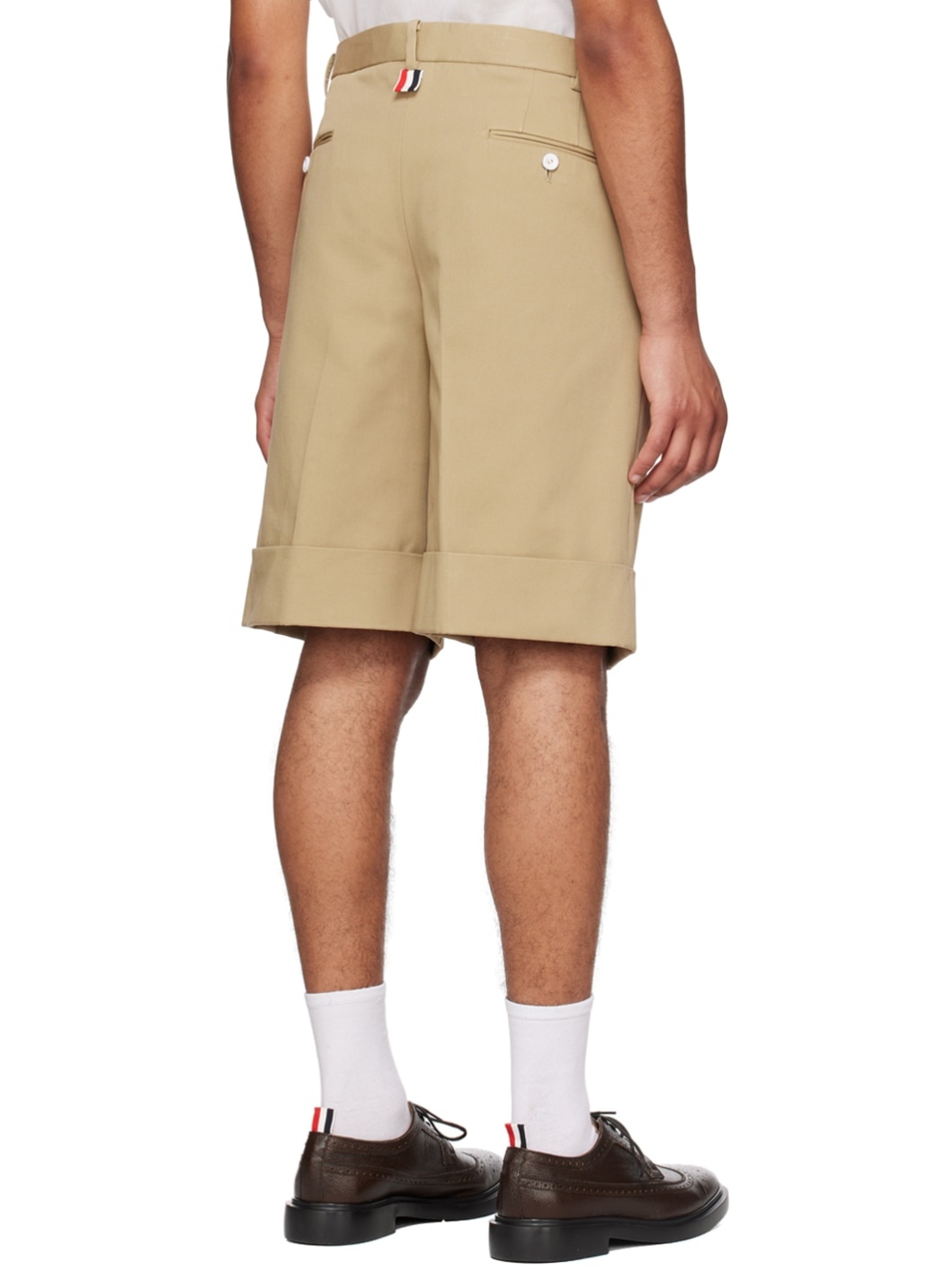 Beige Super Low-Rise Shorts - 3
