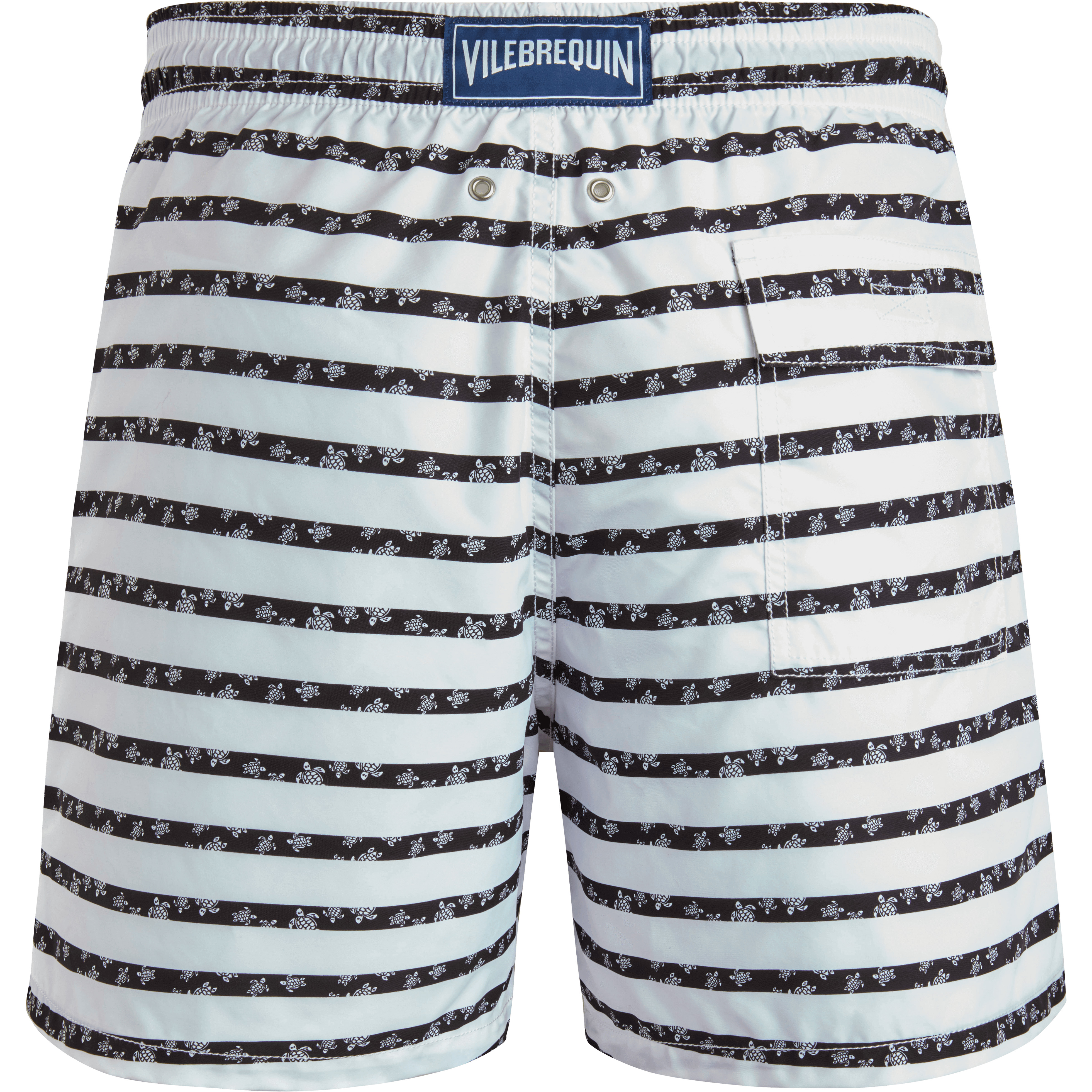 Men Swim Trunks Micro Ronde des Tortues Rayée - 2