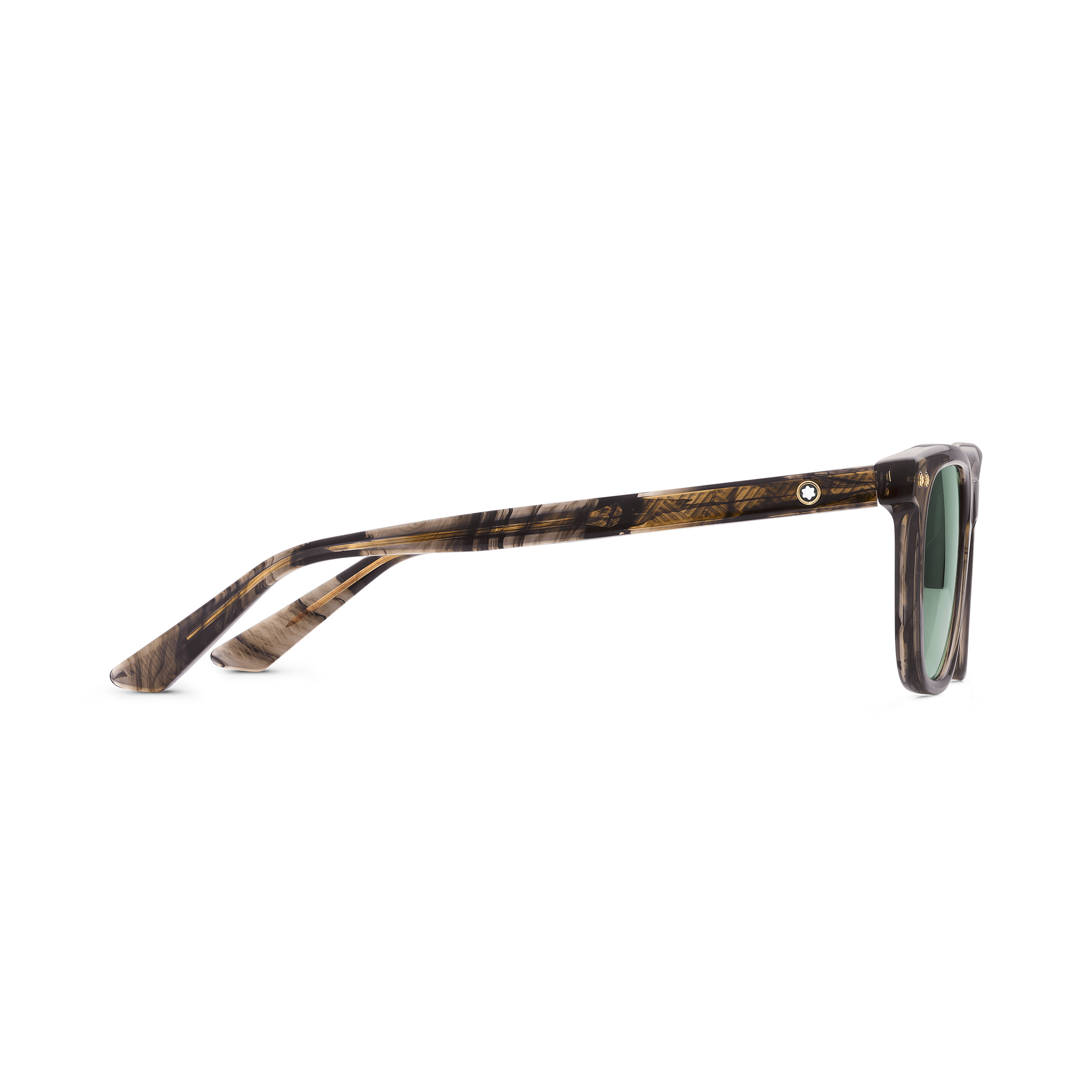 ROUND SUNGLASSES WITH BROWN-COLORED ACETATE FRAME - 2