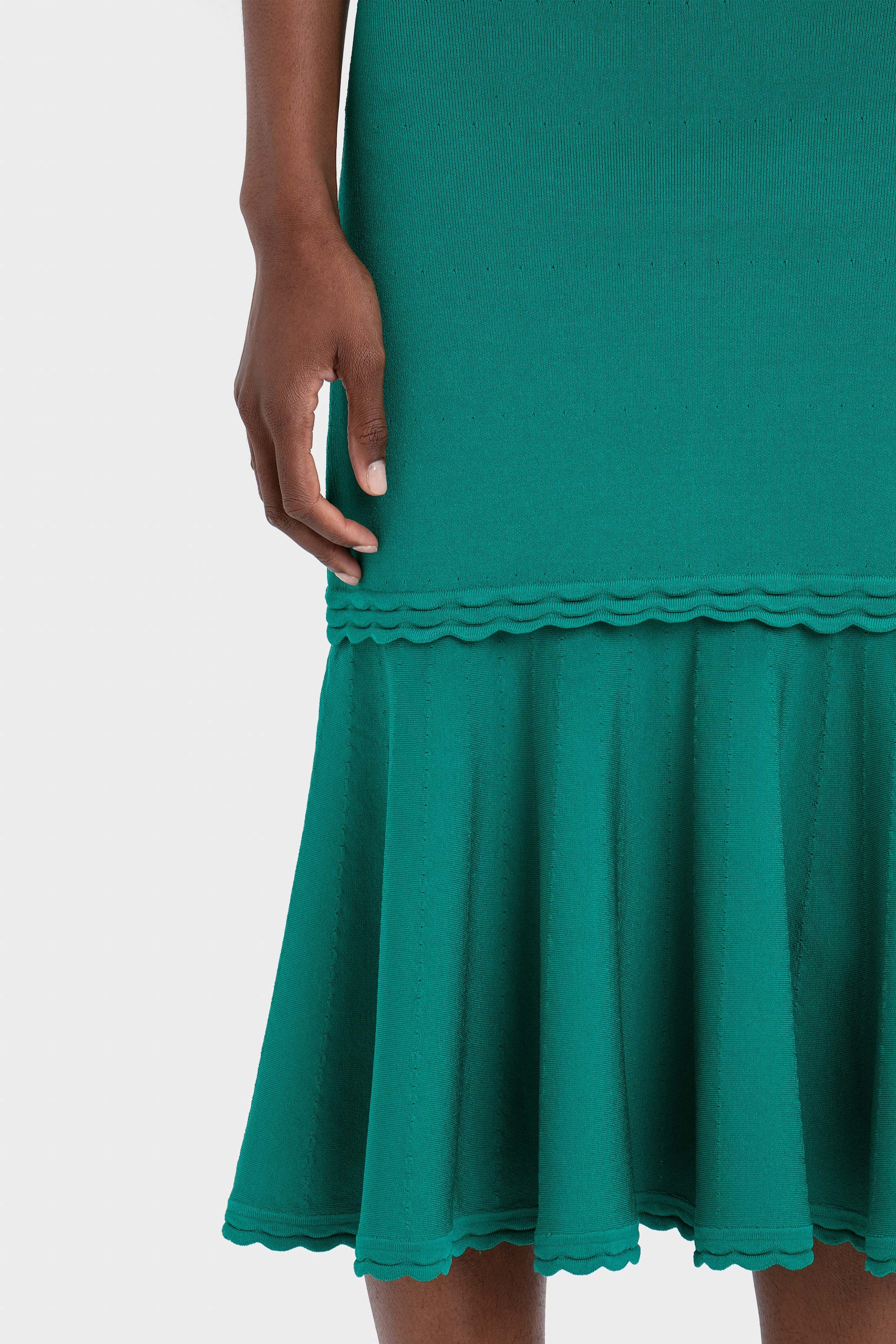 Flared Skirt In Teal - 5