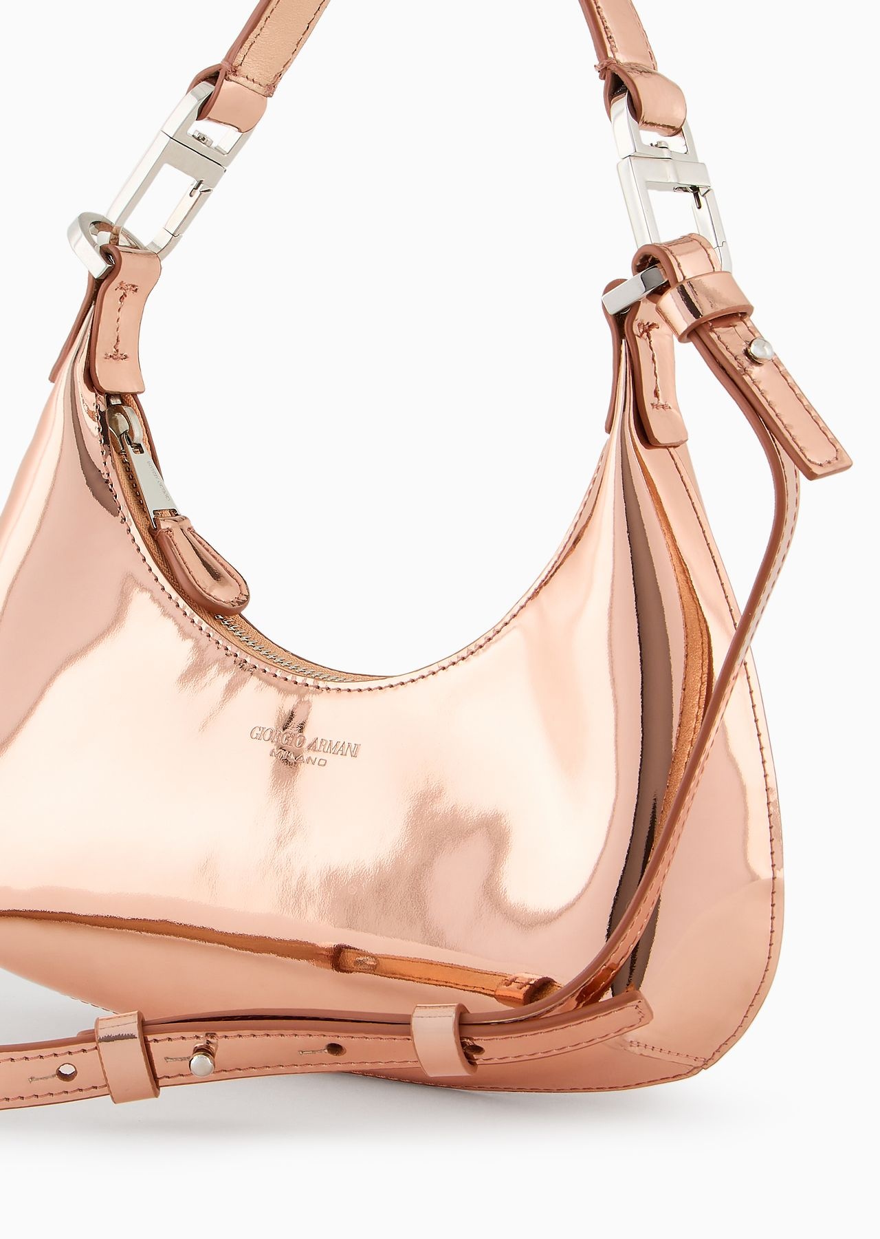 Lamé-leather la Prima mini hobo bag - 5