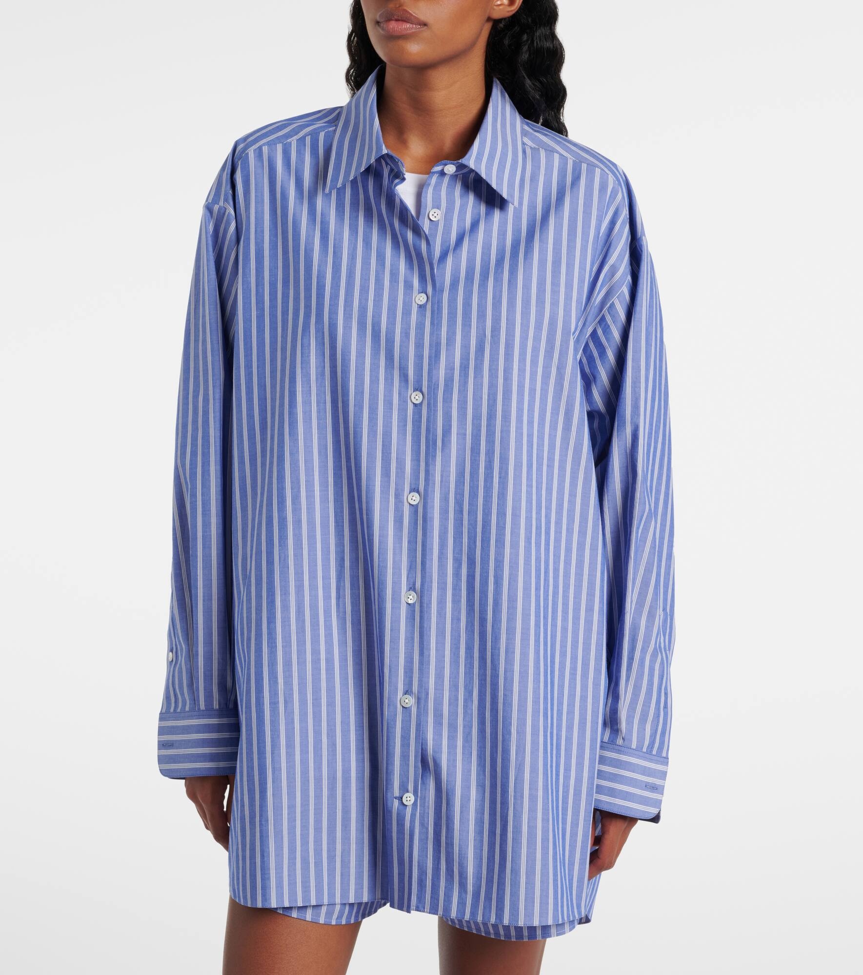 Luka striped cotton poplin shirt - 6