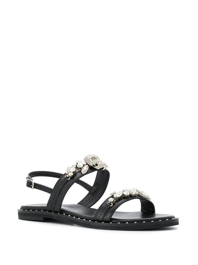 PHILIPP PLEIN crystal embellished flat sandals outlook