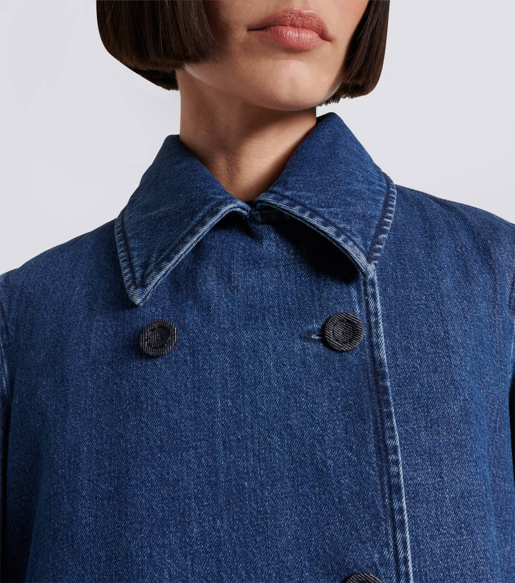 Hayden double-breasted denim jacket - 4