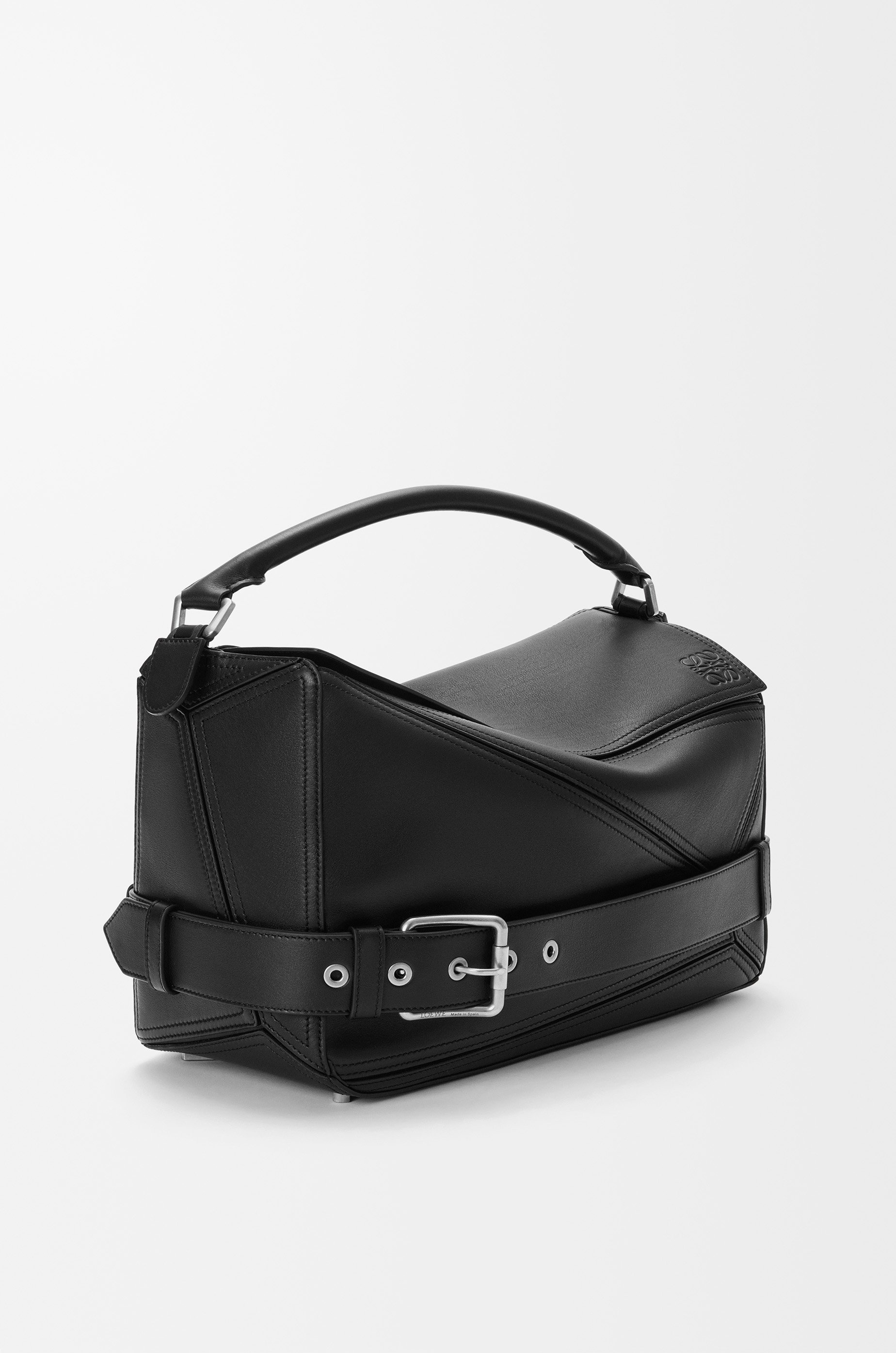 Large Puzzle Biker bag in shiny calfskin - 4
