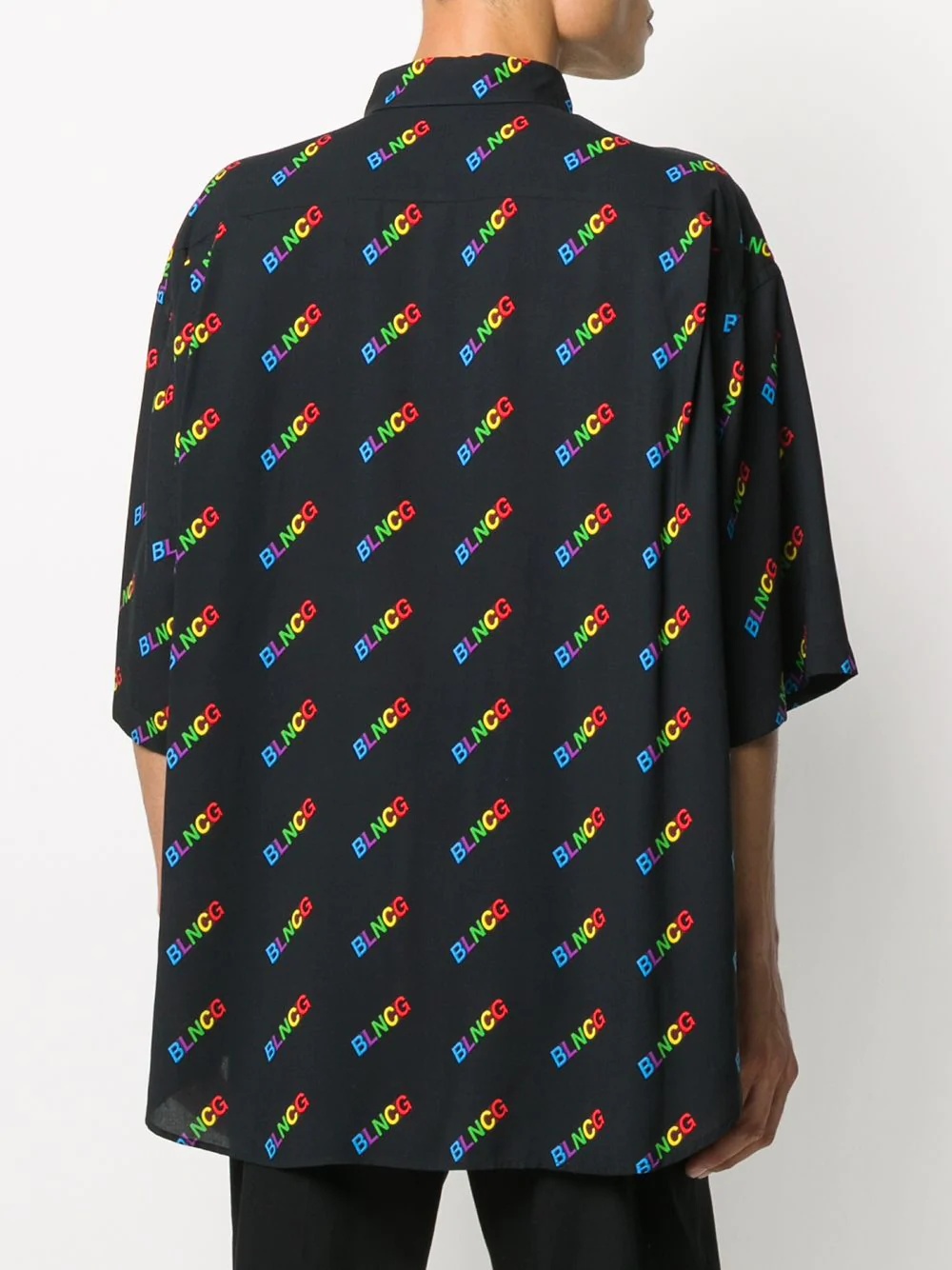 logo-print oversize shirt - 4