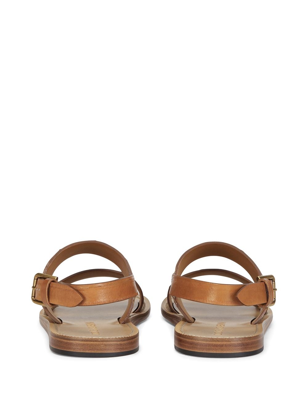 buckle eel skin sandals - 3