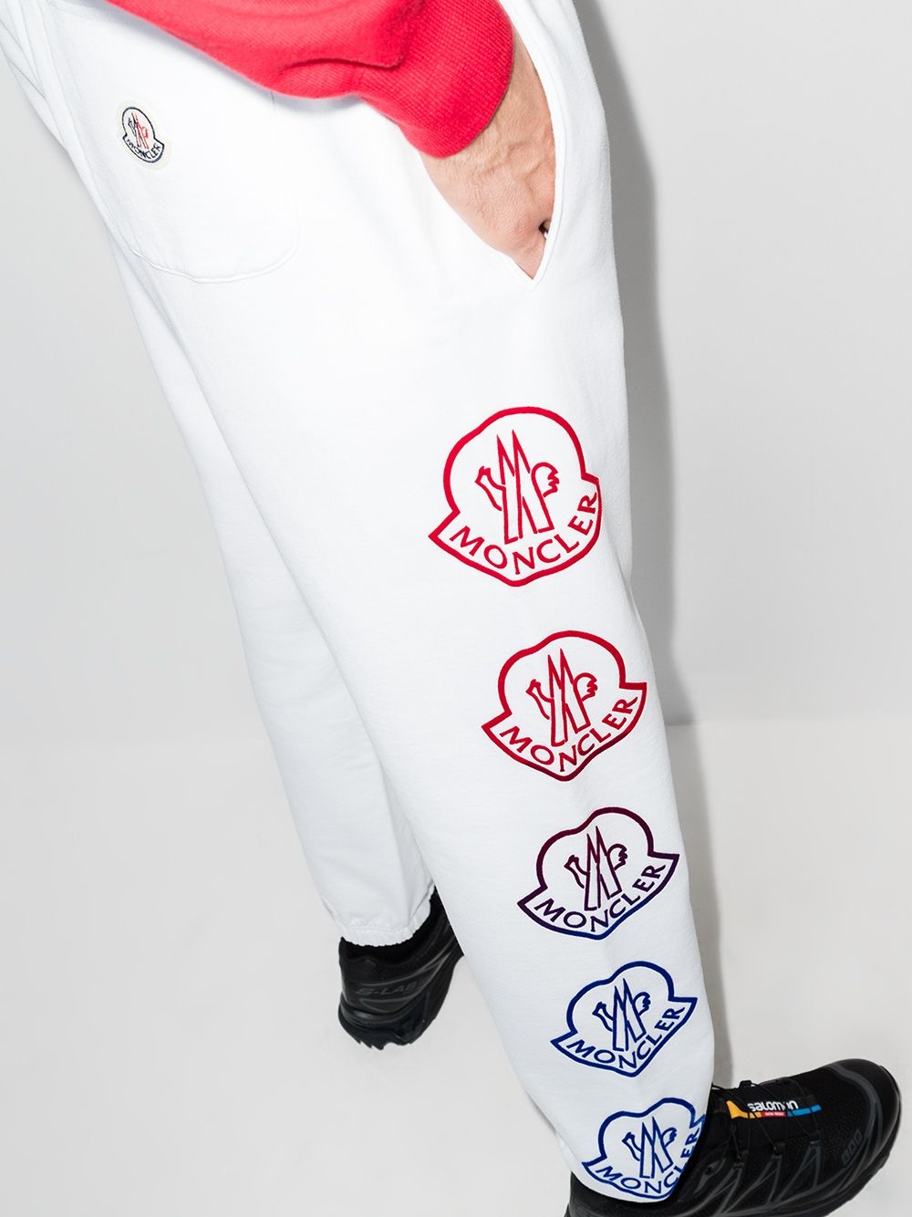 side logo-print track pants - 4