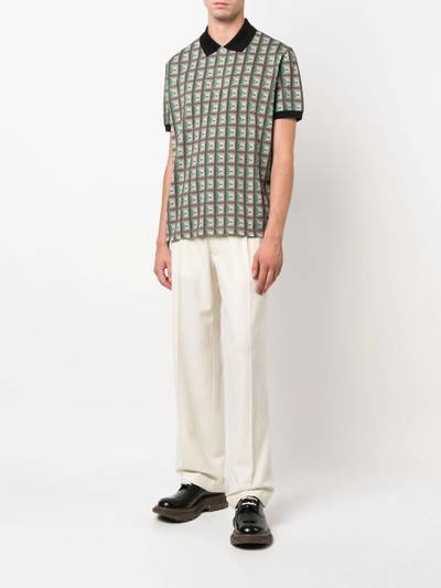 Paul Smith patterned short-sleeved polo shirt outlook