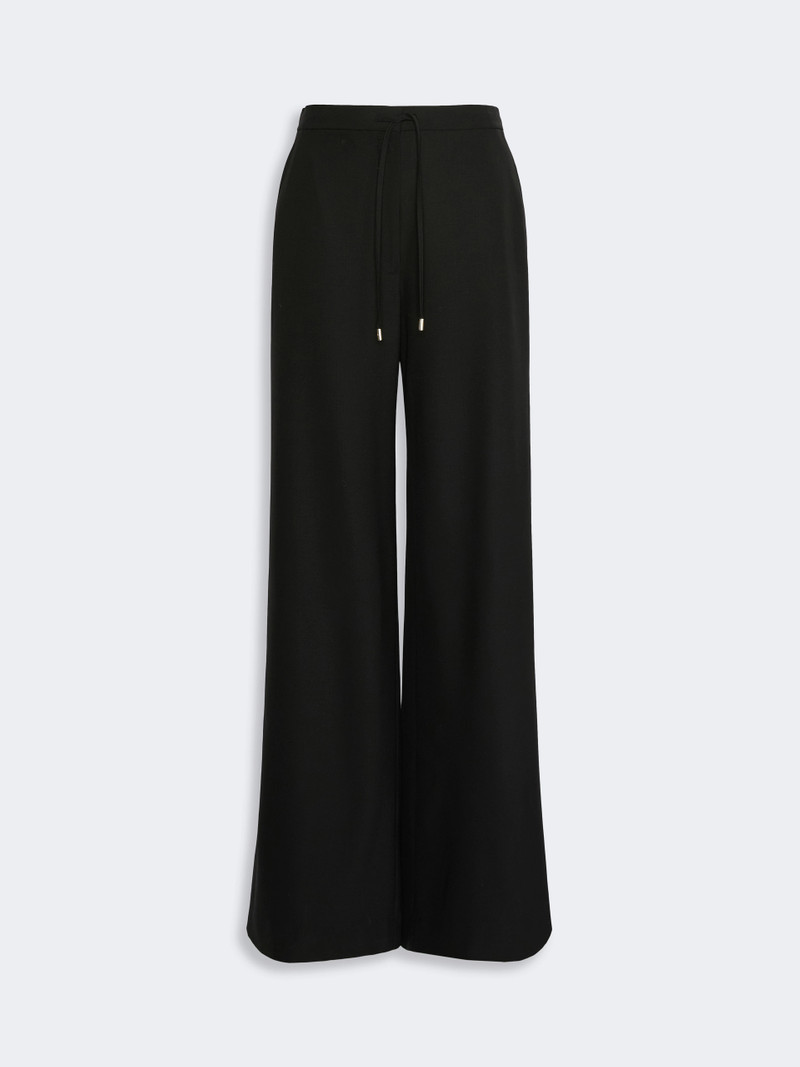 DENARO Wool drawstring trousers - BLACK 1