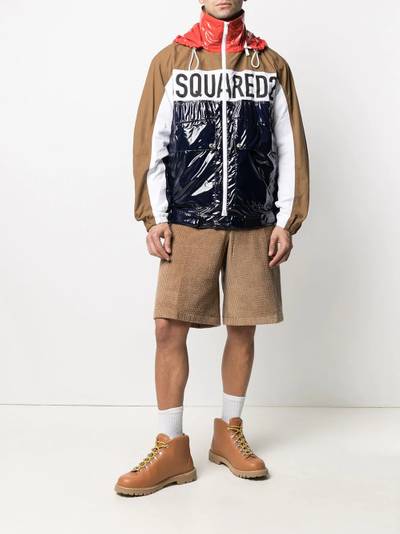 DSQUARED2 logo-print colour-block windbreaker outlook