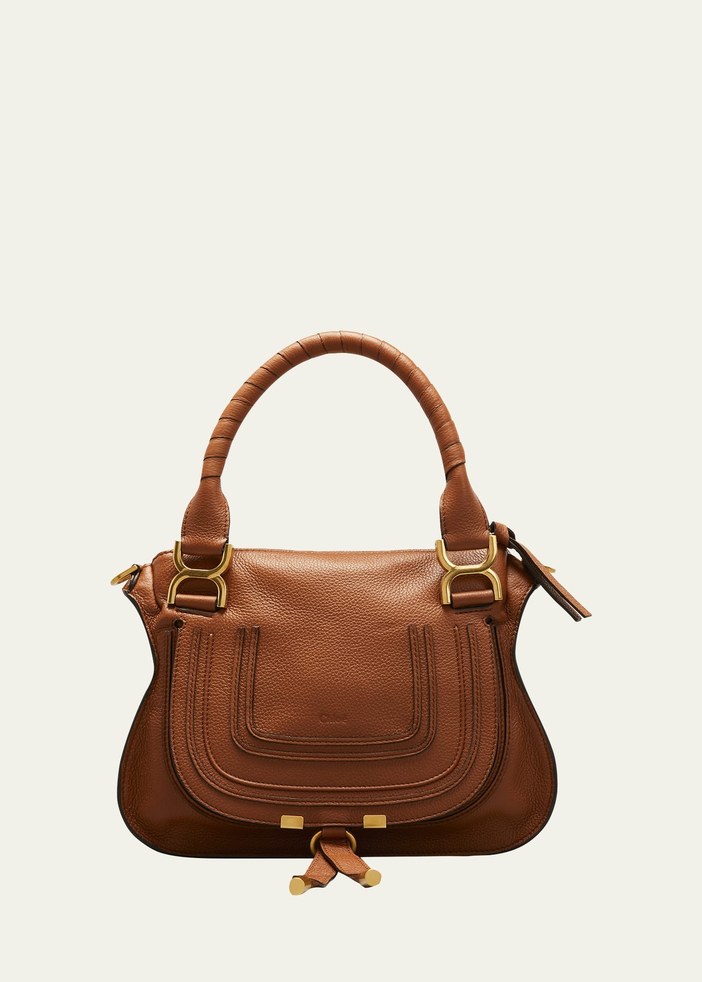Marcie Small Satchel Bag in Grained Calfskin - 1