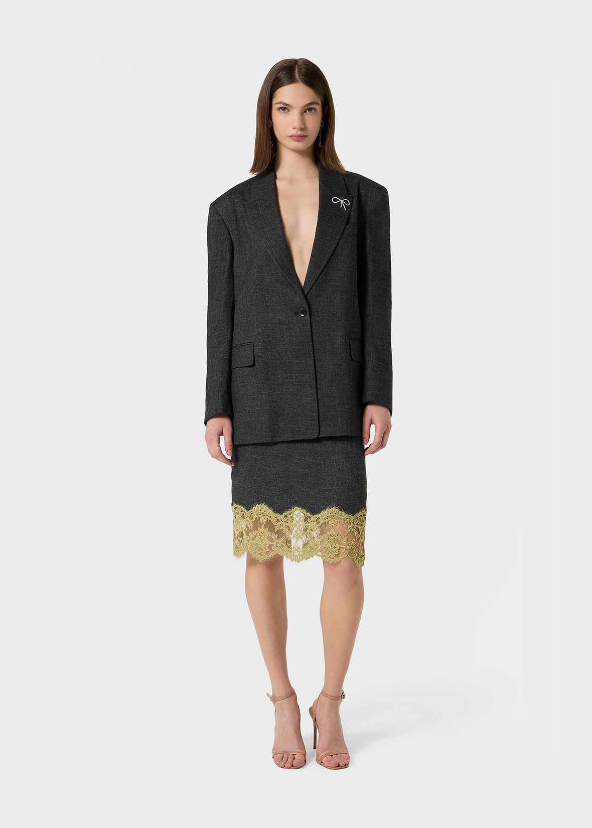 MASCULINE-STYLE SUIT JACKET IN GRISAILLE - 2