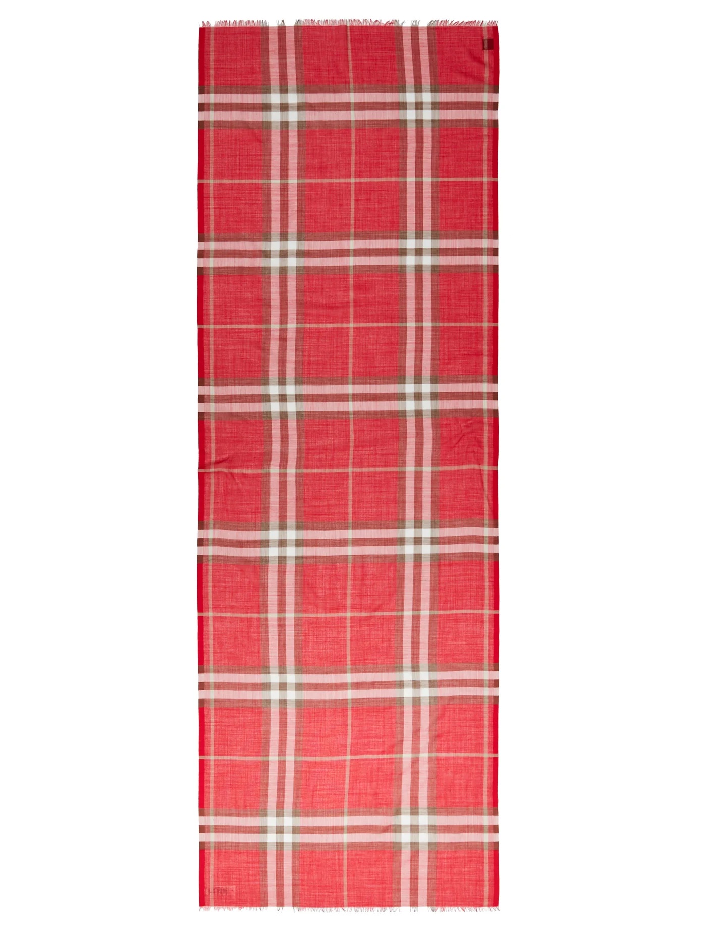 Giant Check wool-blend woven scarf - 4