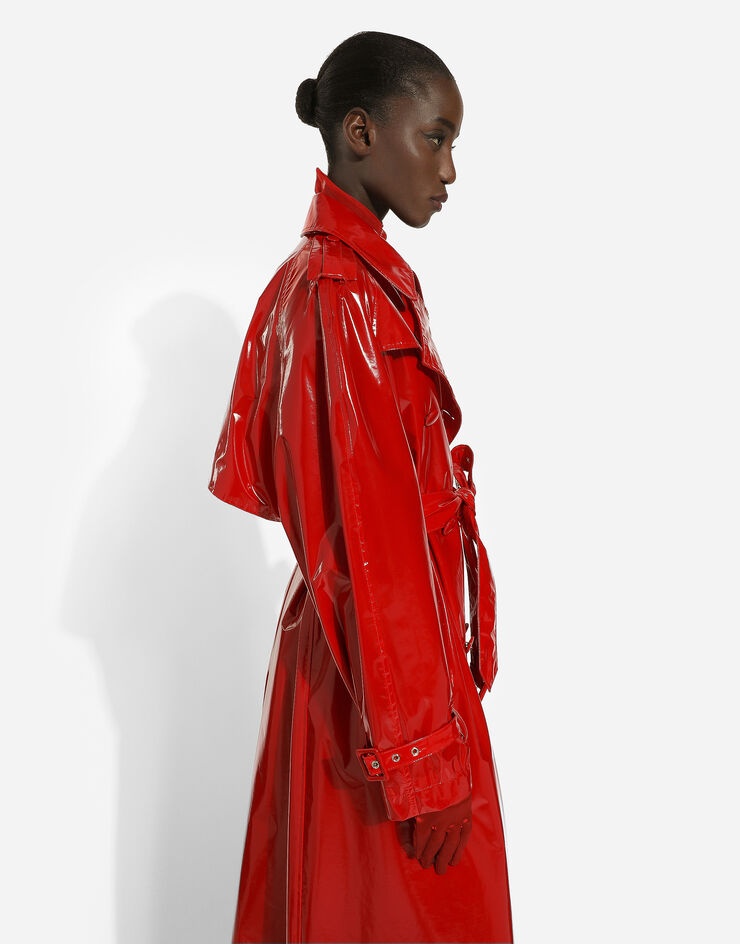 Patent leather trench coat - 5