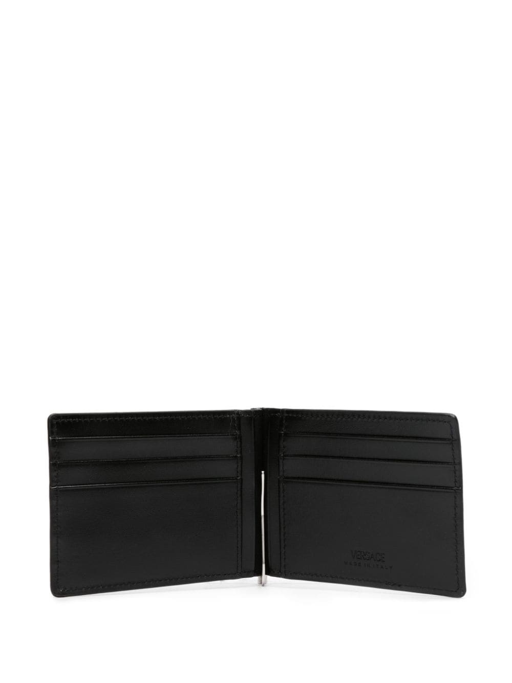 Medusa-plaque leather bi-fold wallet - 3