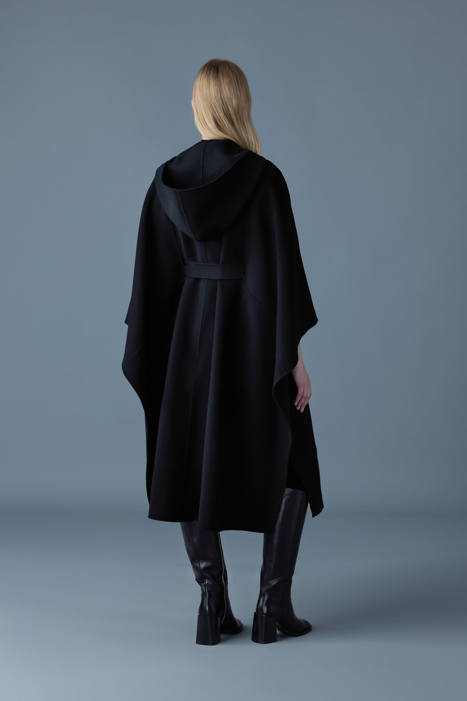 KIRSTYN Double-face wool cape coat - 4