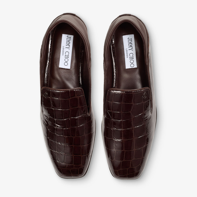 Eliot Slipper Sambuco Croc-embossed Leather Slippers 5