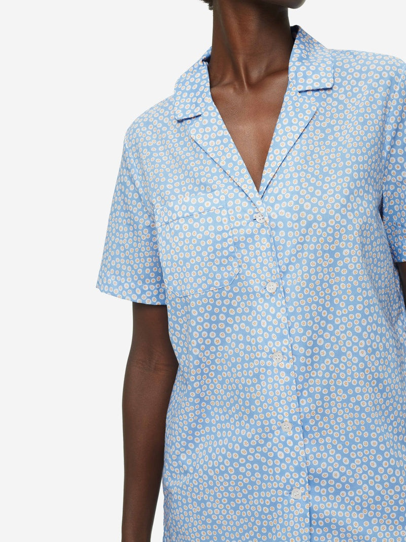 Women's Short Pyjamas Nelson 88 Cotton Batiste Blue 6