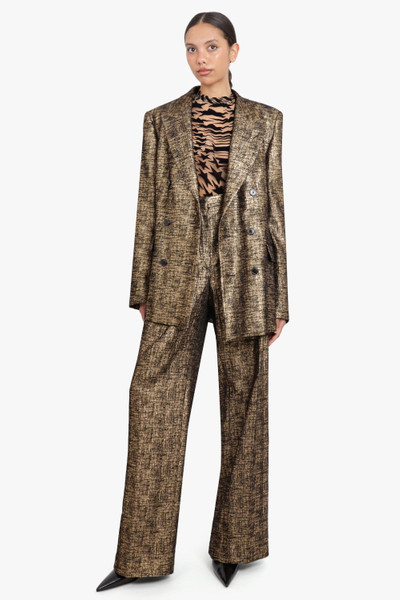 Dries Van Noten DOUBLE BREASTED LOOSE FIT BLAZER | GOLD outlook