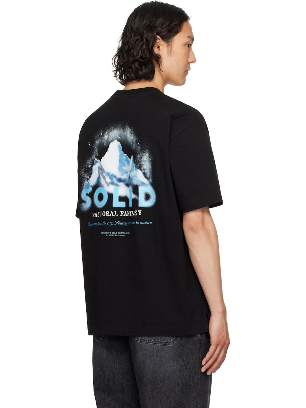 Black Snow Mountain Back Logo T-shirt - 3