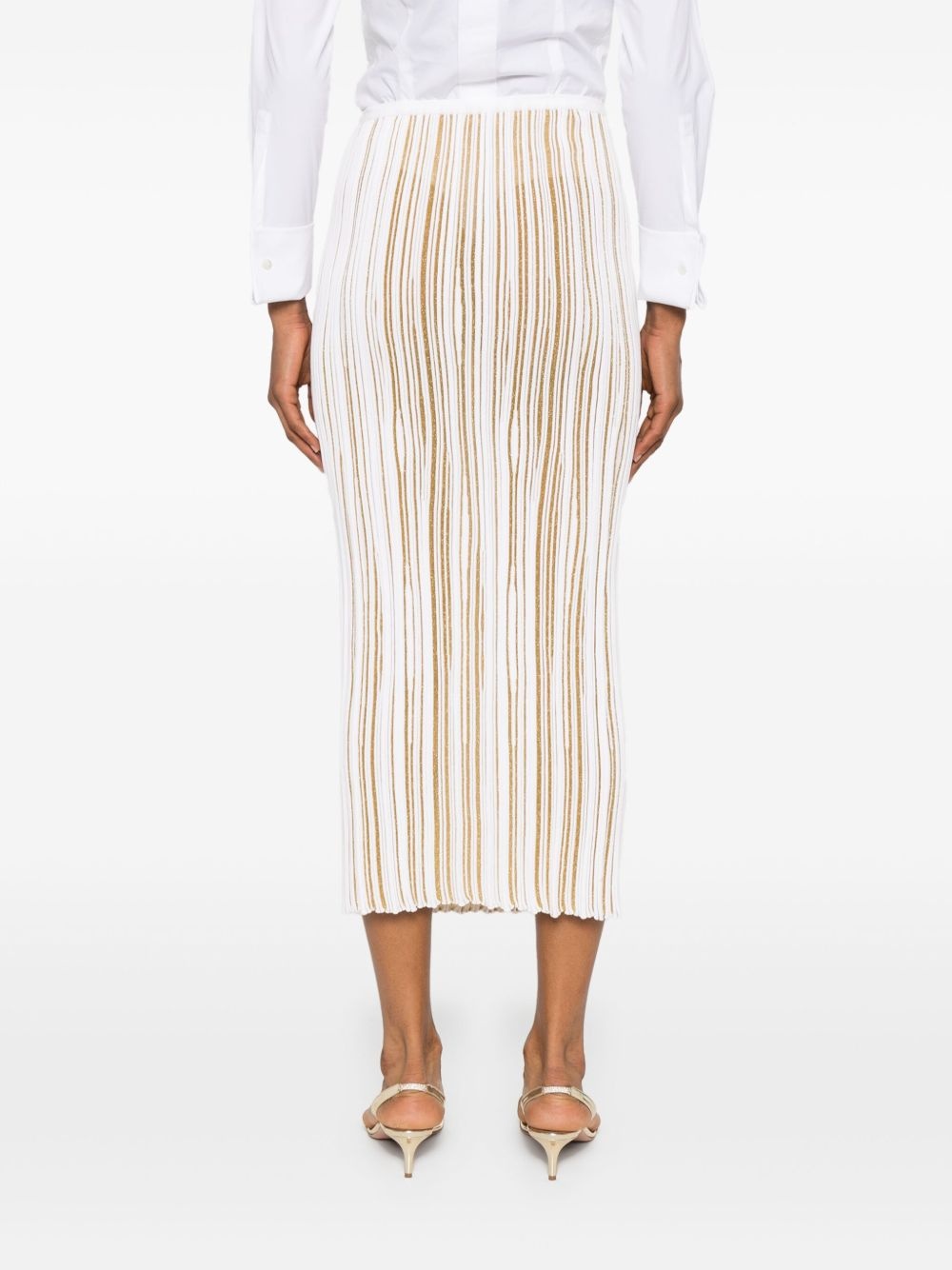 ribbed midi skirt - 4