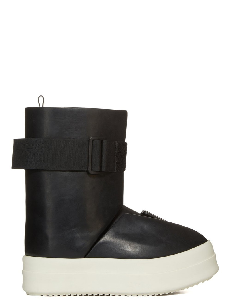 buckled leather ankle boots 1