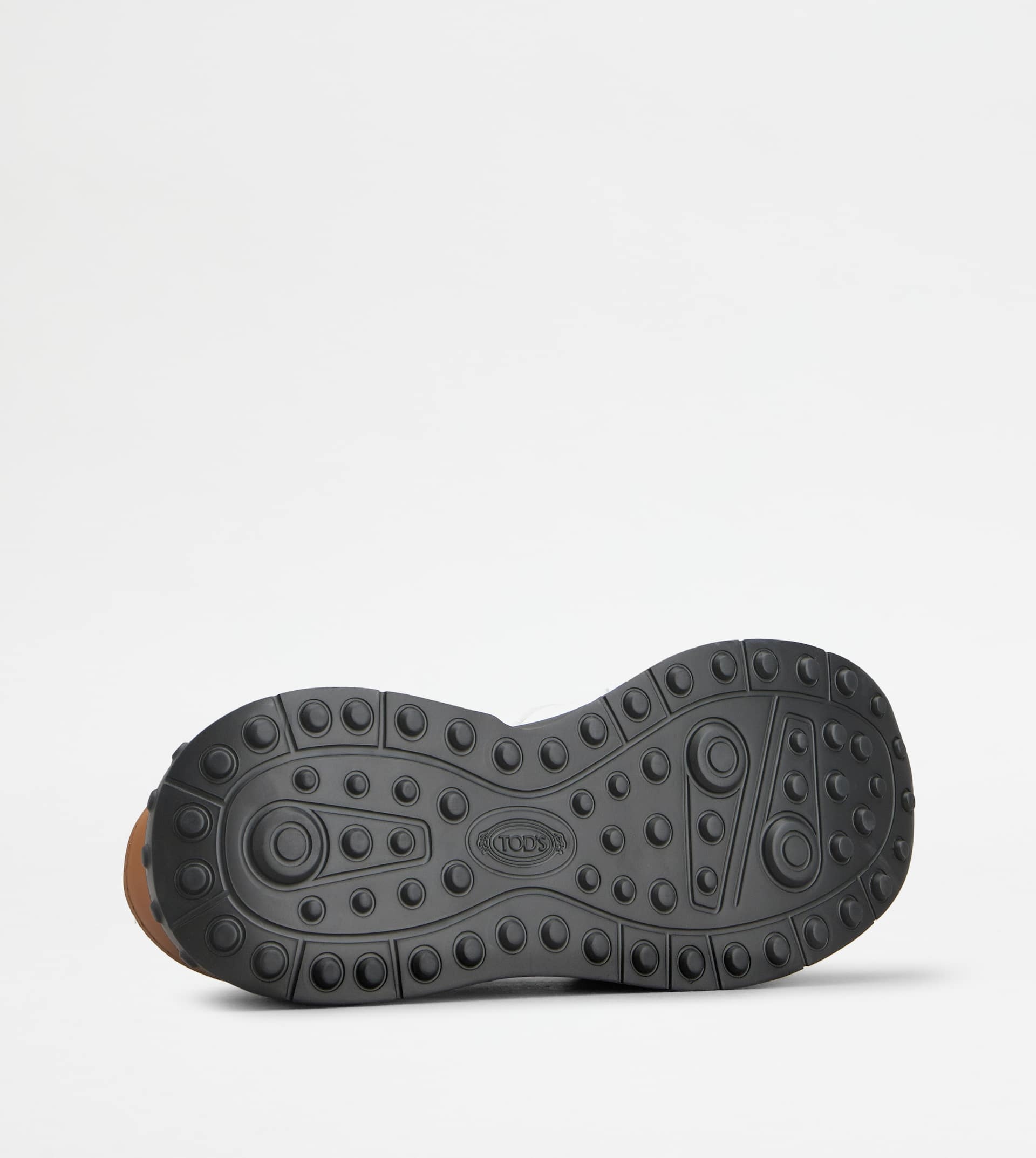 SNEAKERS IN LEATHER AND TECHNICAL FABRIC - WHITE - 4