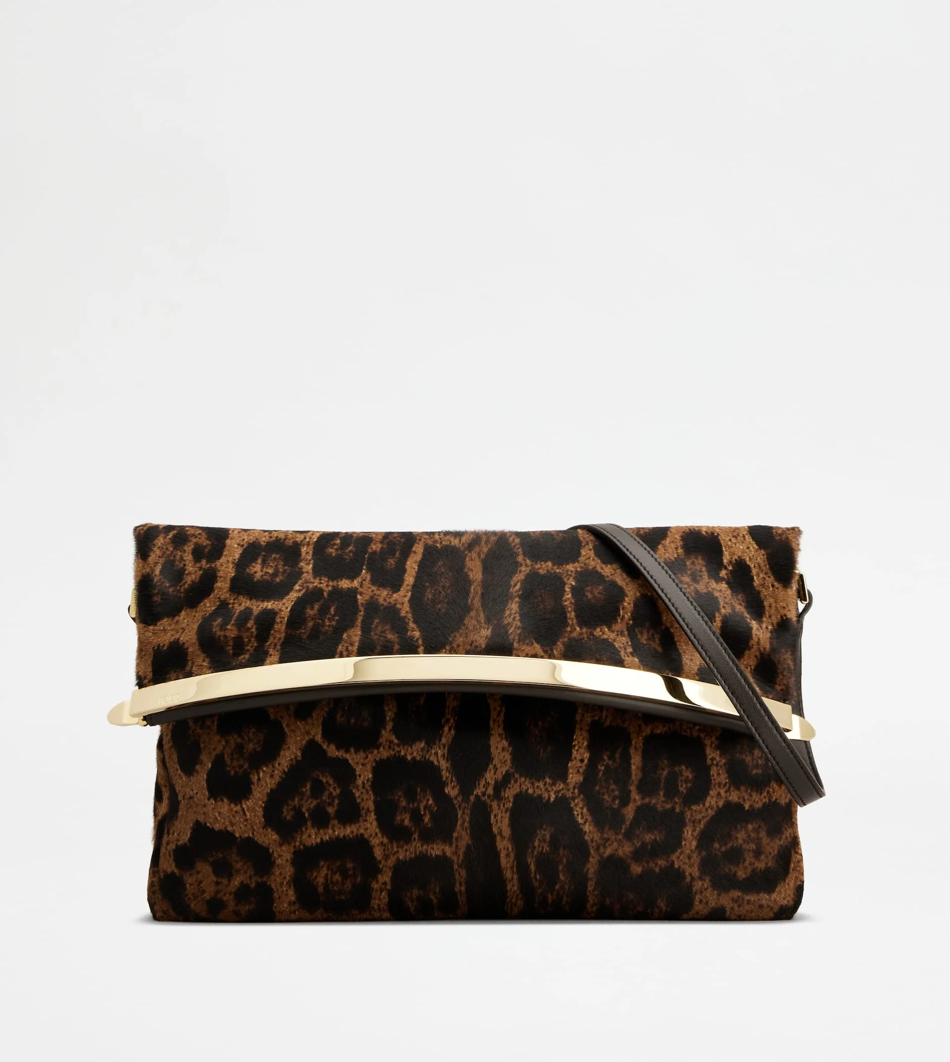 TOD'S MAGENTA BAG FLAP BAG IN PONY EFFECT LEATHER SMALL - BROWN - 1