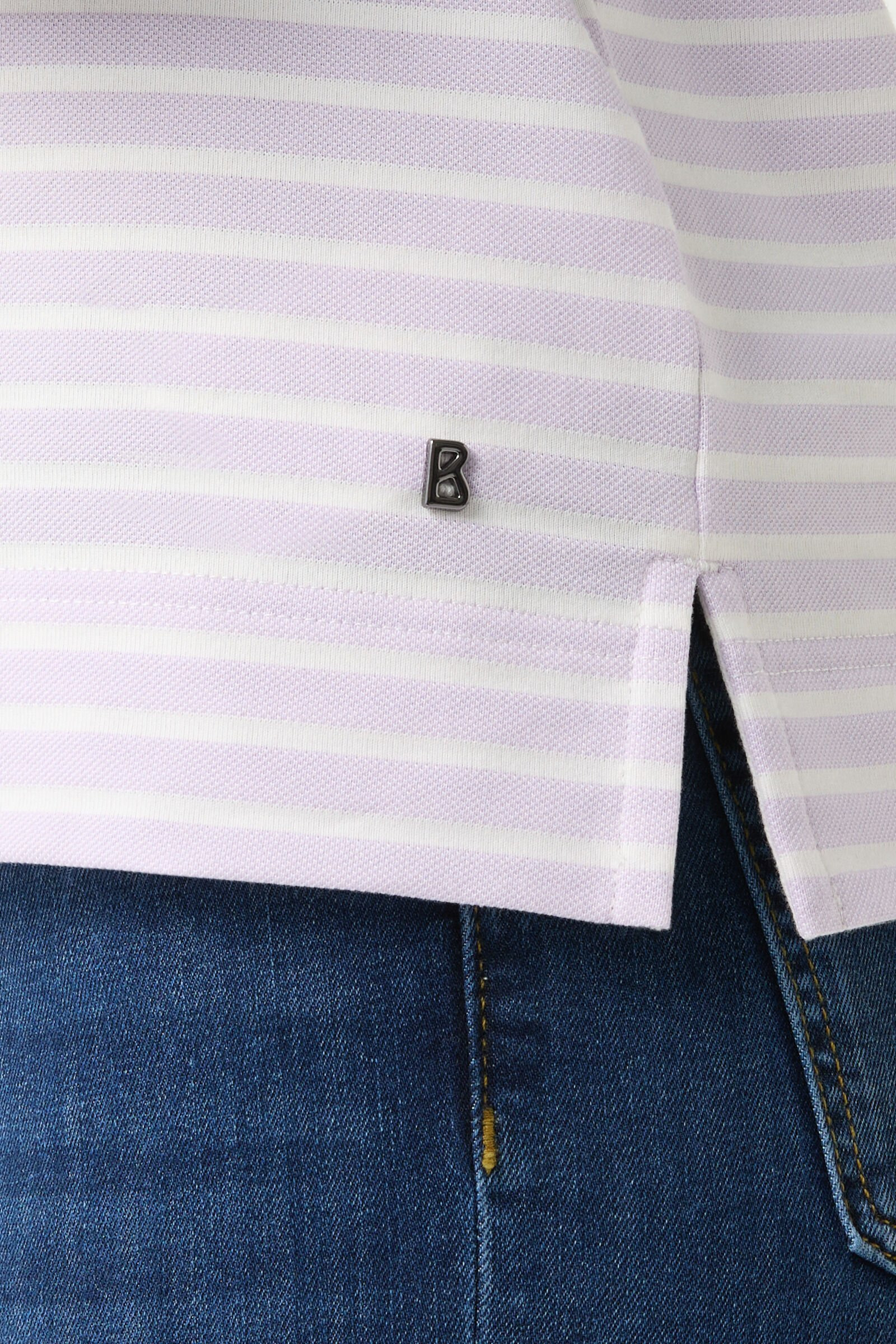 Peony polo shirt in Lilac/Off-White - 5