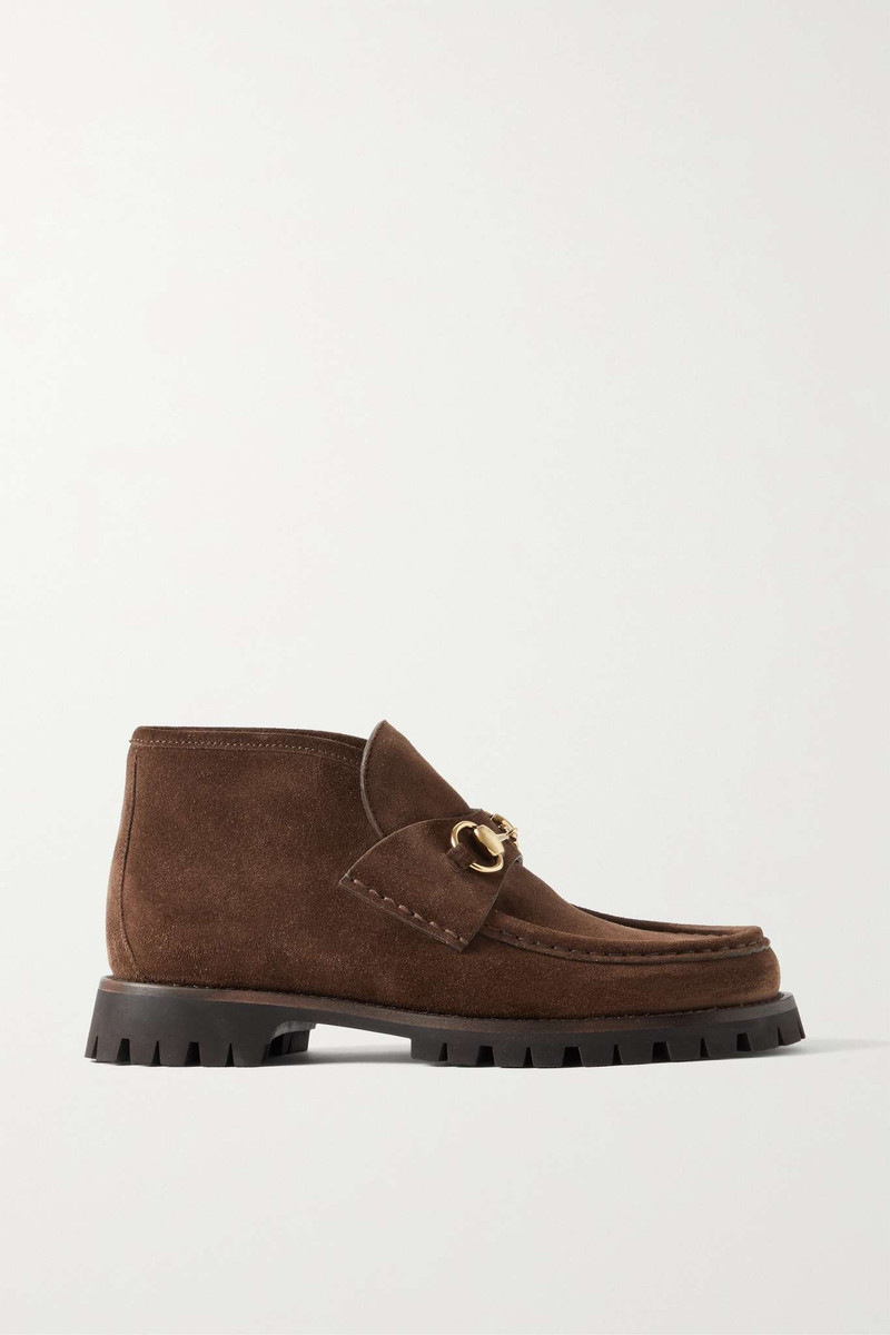 Sylke horsebit-detailed suede ankle boots 1