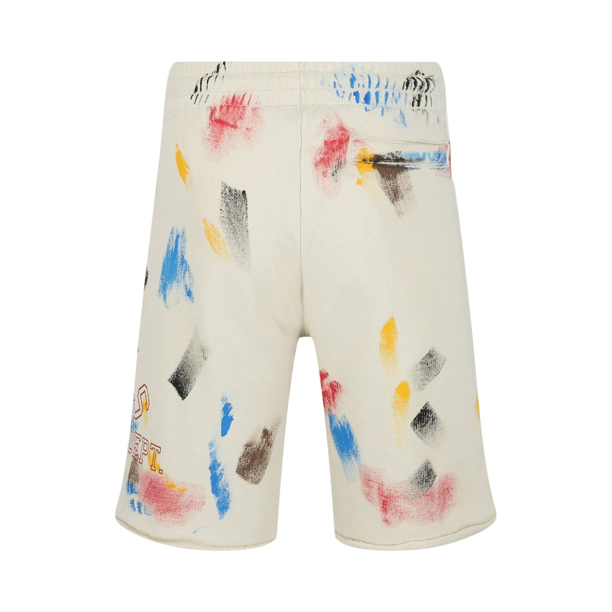 Palm Angels Painted College Sweatshorts 'Off White/Red' - 2