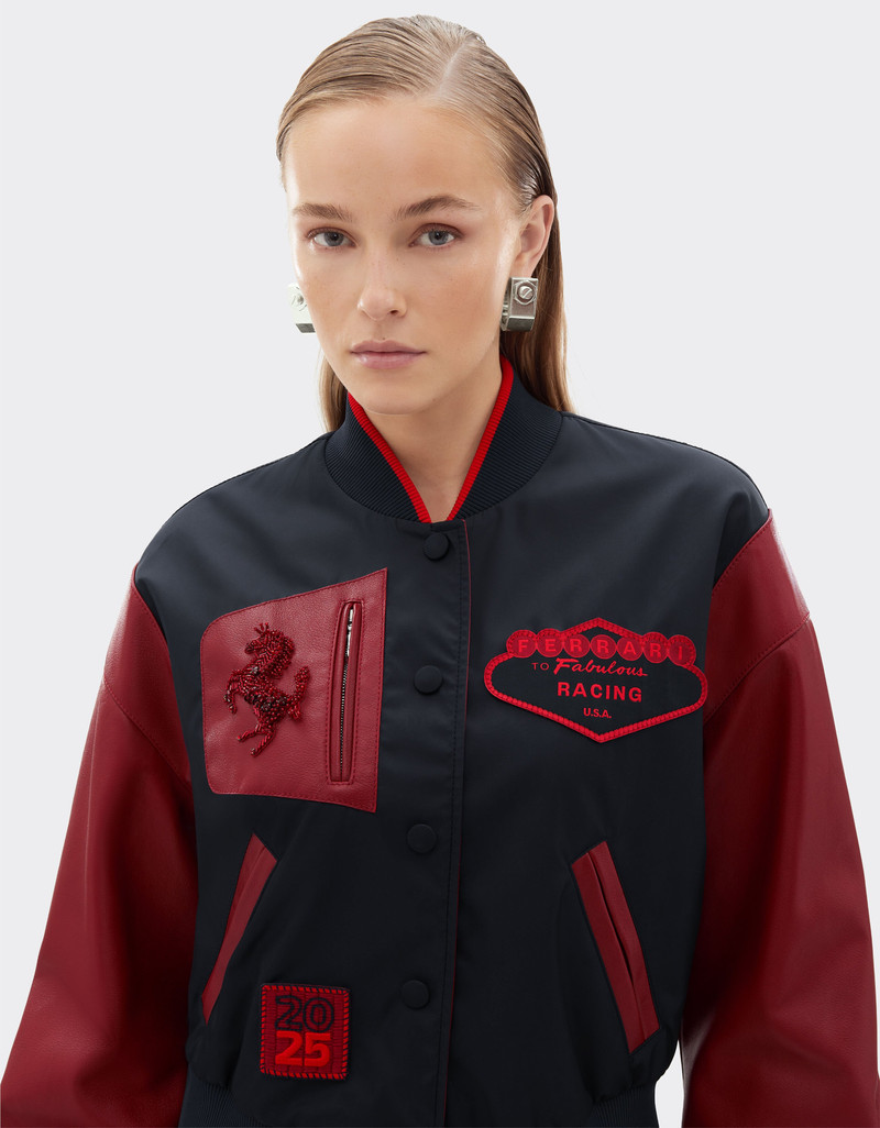Bomber jacket in Q-Cycle® nylon and leather 5