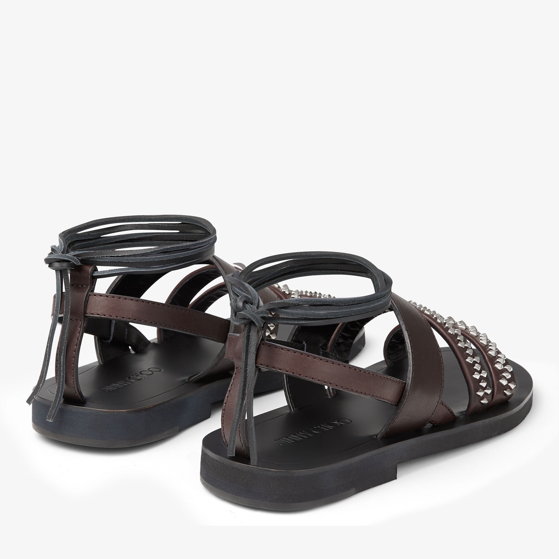 Asta Gladiator
Mocha Vachetta Leather Gladiator Sandals with Studs - 5