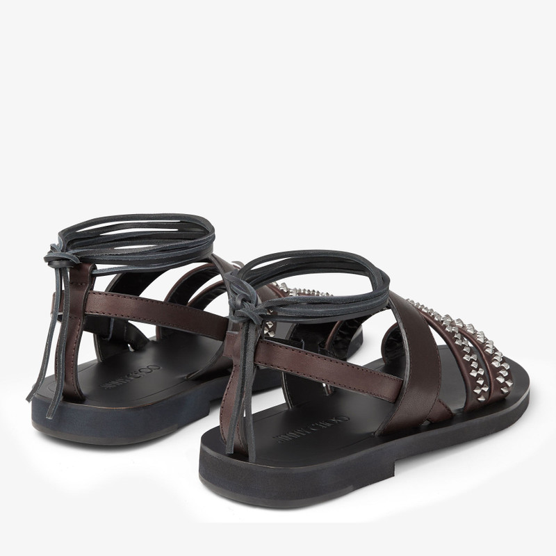 JIMMY CHOO Asta Gladiator
Mocha Vachetta Leather Gladiator Sandals with Studs outlook