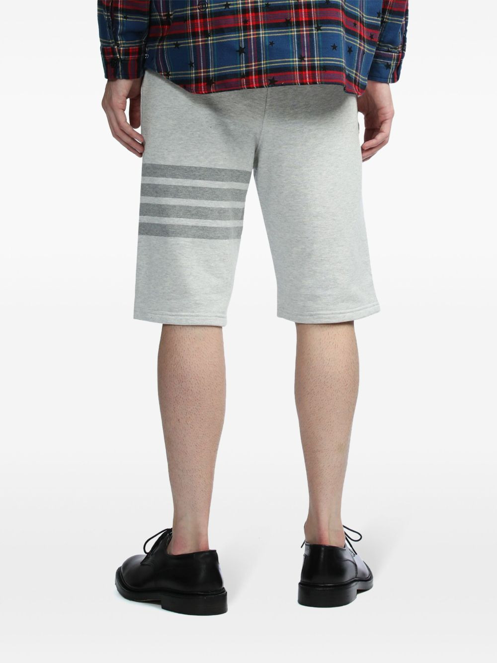 4-Bar motif drawstring track shorts - 4