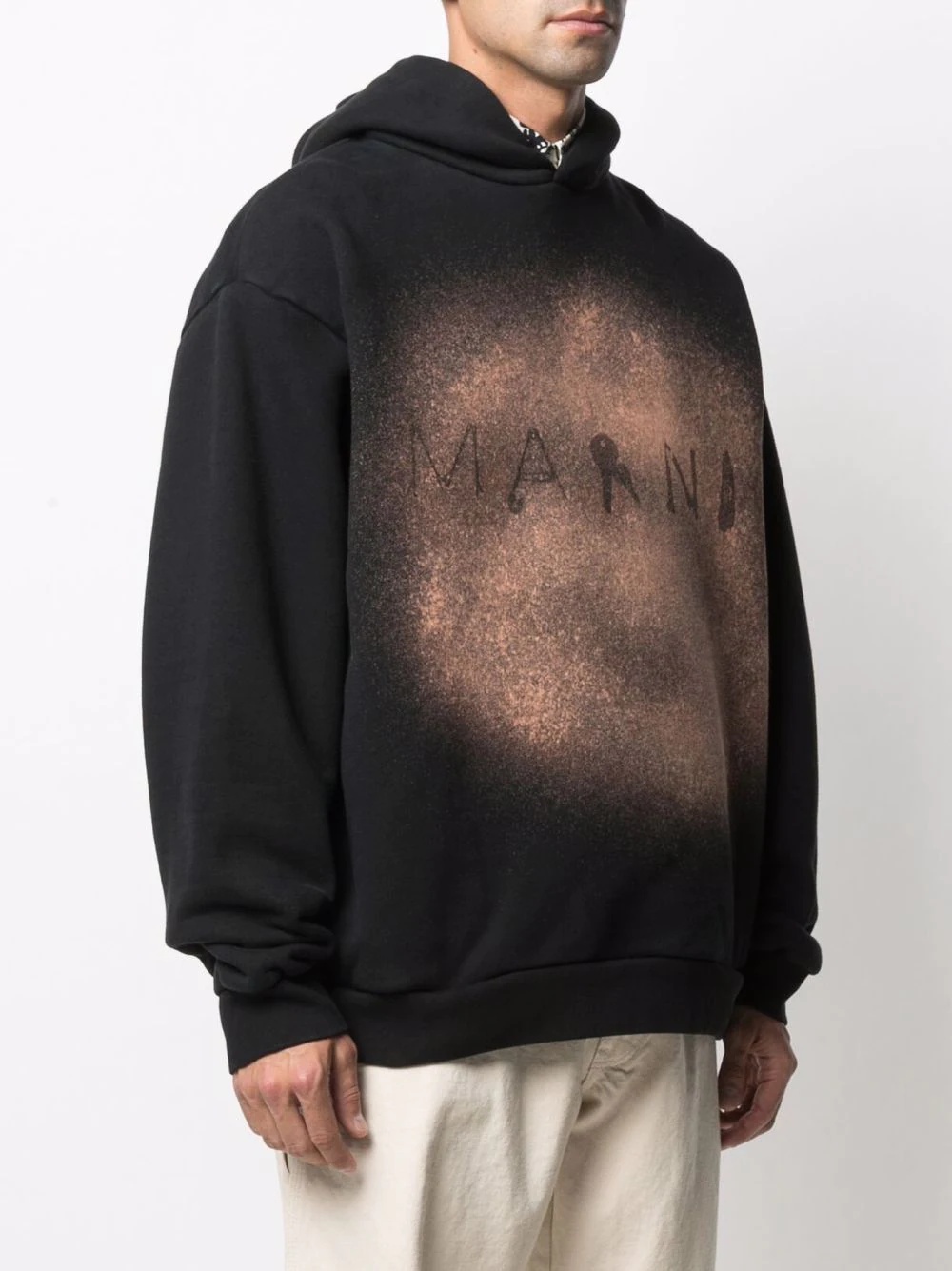 paint splatter logo-print hoodie - 3