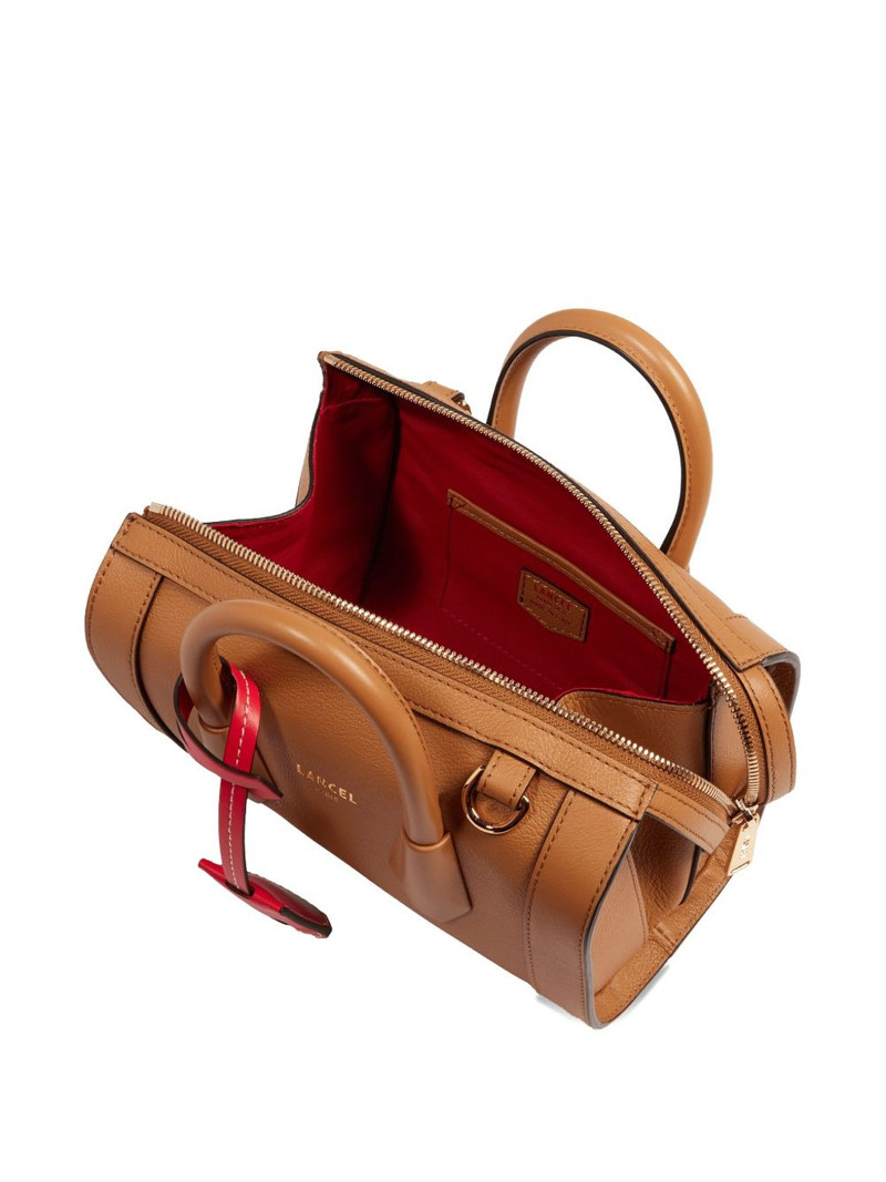 leather top-handle tote bag 3