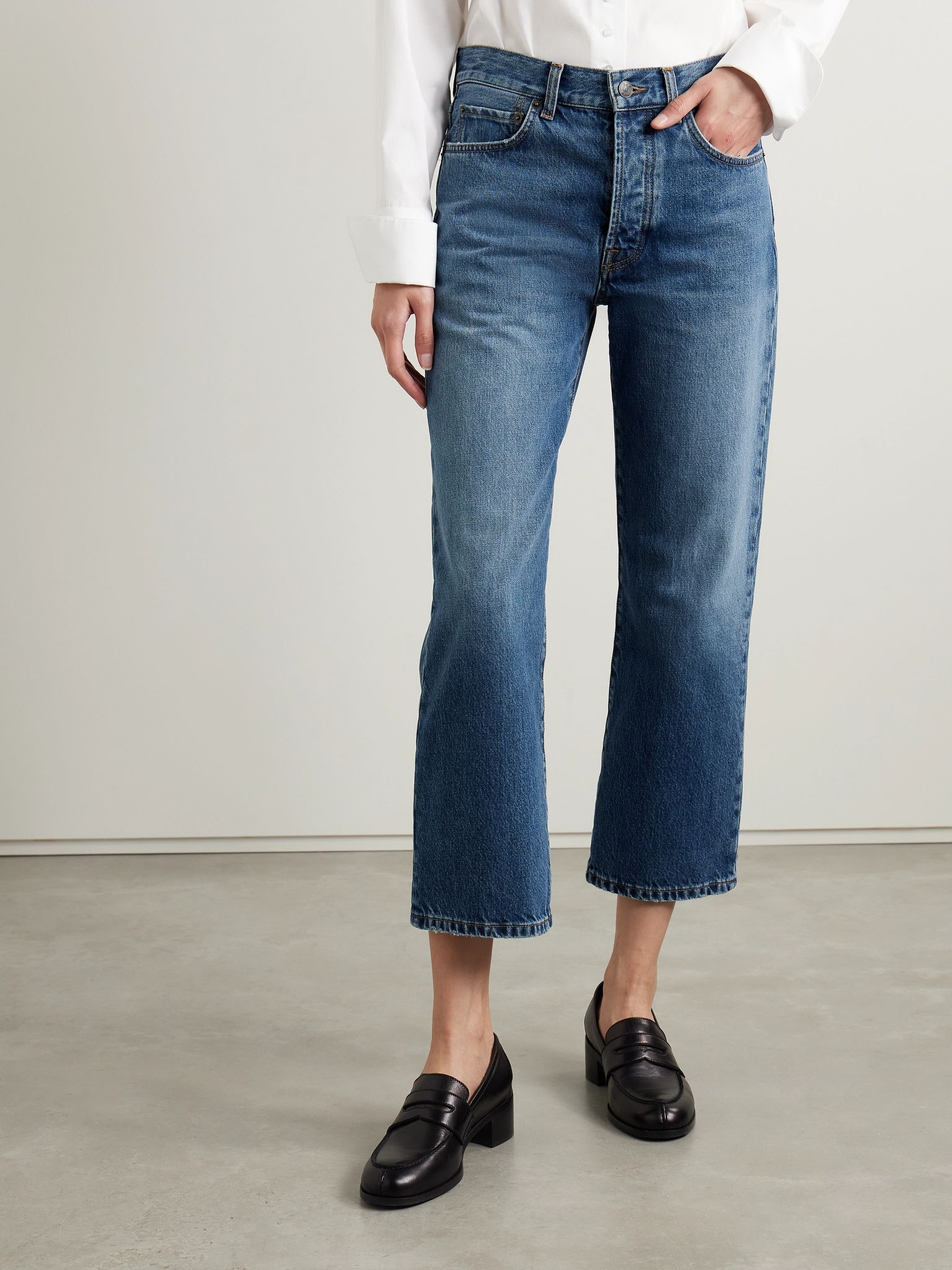 Lesley cropped straight-leg jeans Blue - 3