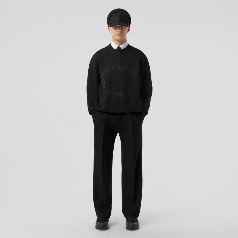 Burberry Wide Leg Wool Twill Trousers outlook