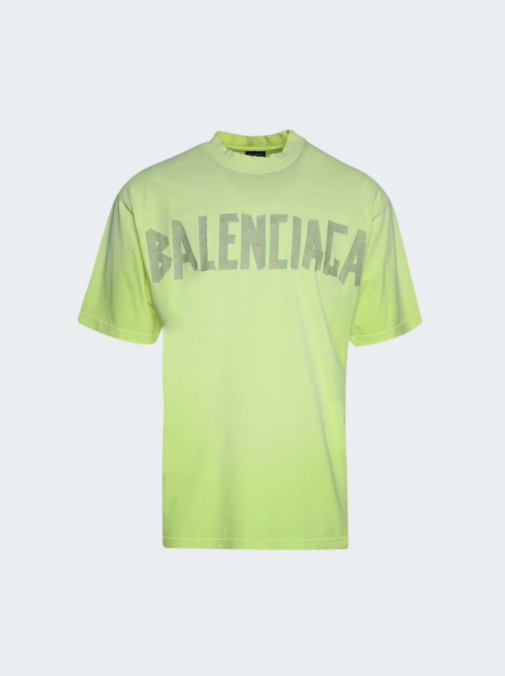 Balenciaga MEN'S DESTROYED T-SHIRT BOXY FIT IN GREEN Size M