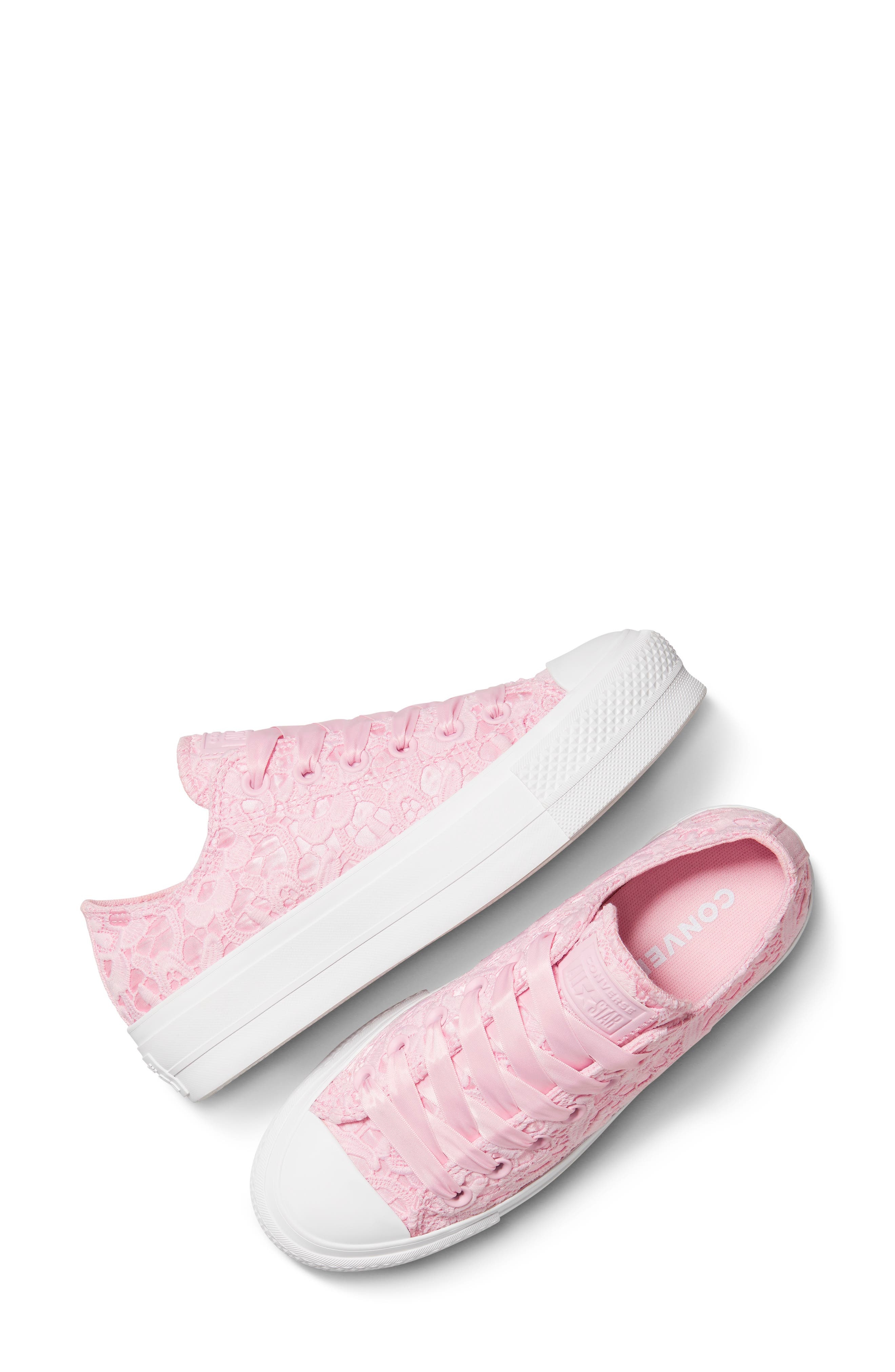 Converse Chuck Taylor® All Star® Woven Platform Sneaker in Summit Pink/white at Nordstrom - 3