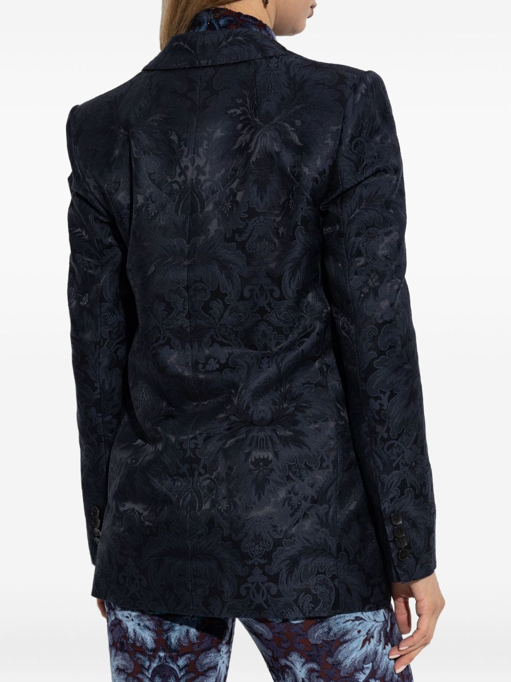 floral-pattern single-breasted blazer - 4