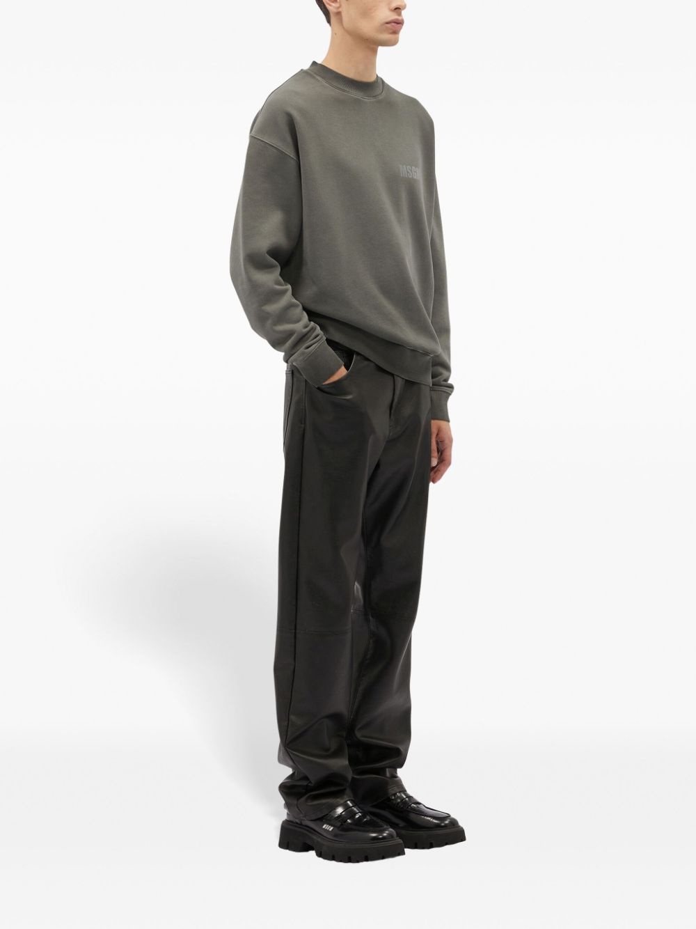 logo-print cotton sweatshirt - 2
