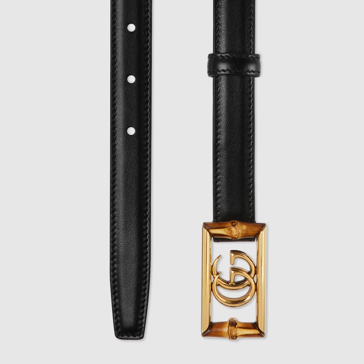 Belt with Double G buckle and bamboo - 2