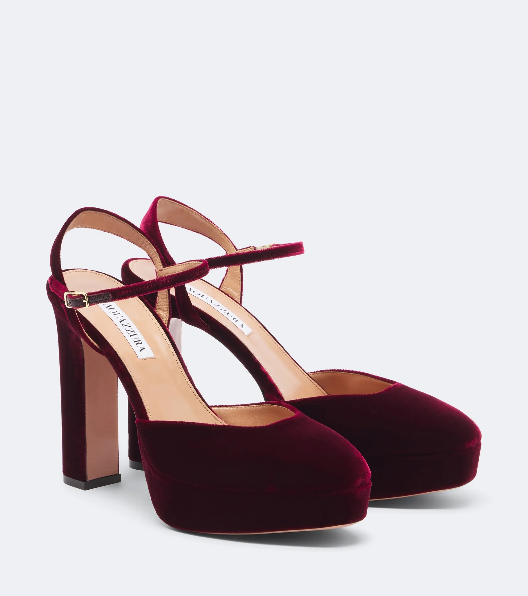Amira velvet platform pumps - 1