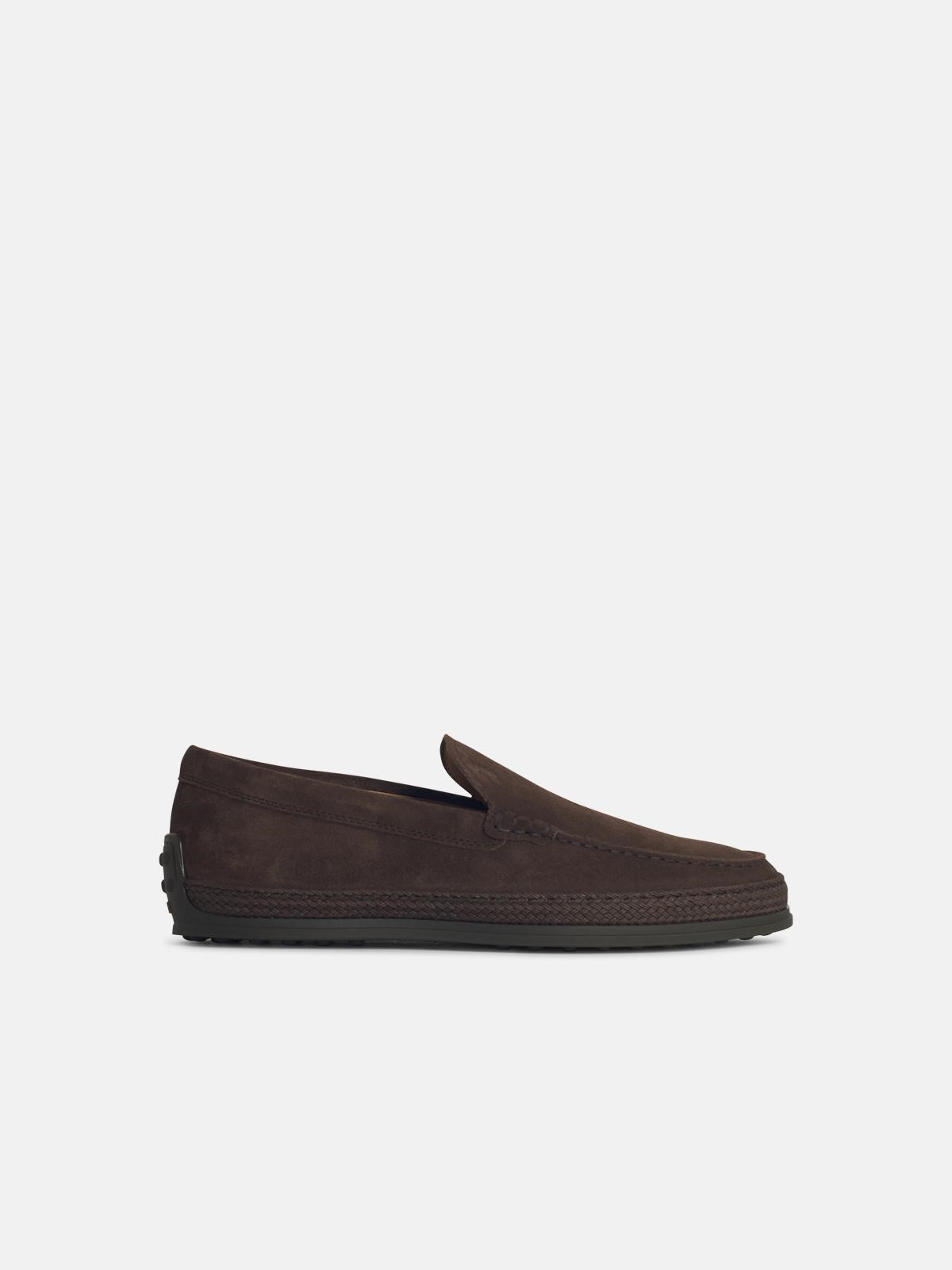 BROWN SUEDE LOAFERS - 1