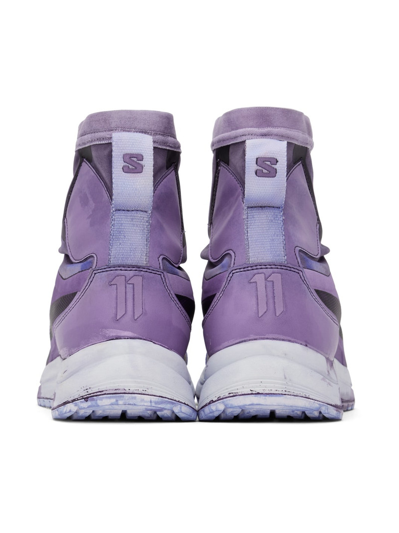 11 by Boris Bidjan Saberi Purple Salomon Edition Bamba 2 High Sneakers outlook