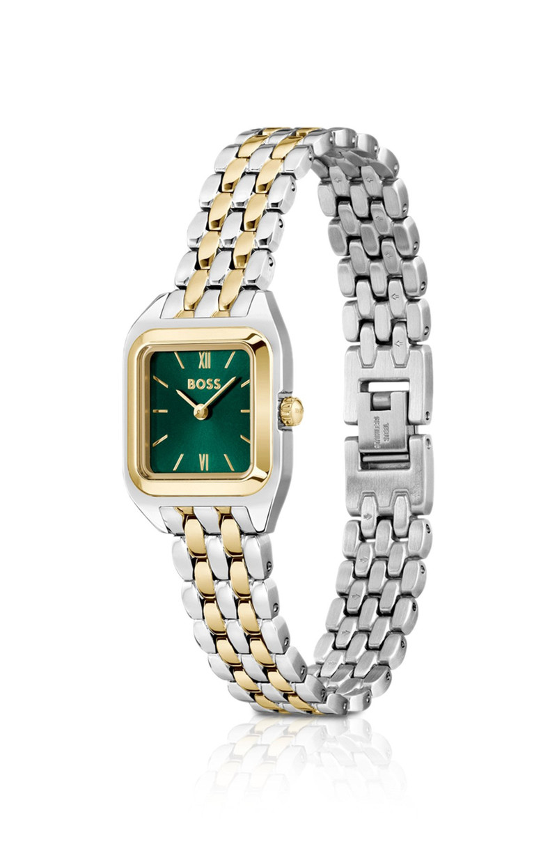 BOSS SILVER-EFFECT WATCH WITH TWO-TONE STRAP outlook